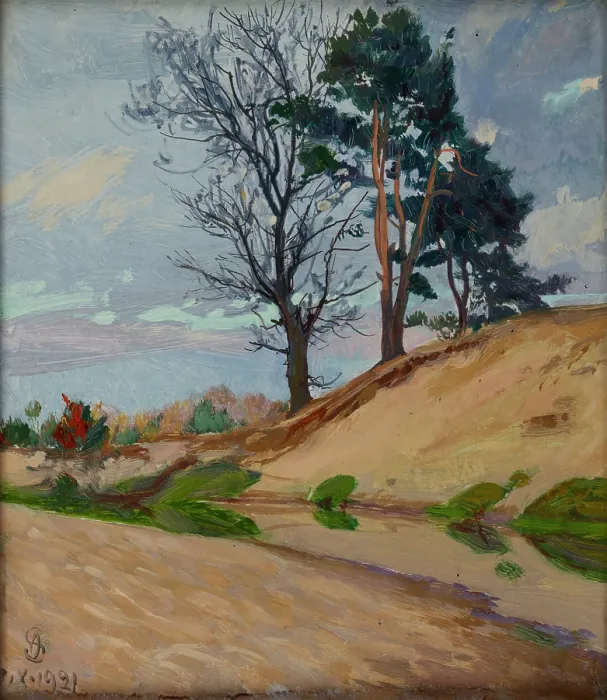 Framed Print : Sandy Bank of the Kamienna River, 1921. Creator: Ambrozy Sabatowski Framed Print : Sandy Bank of the Kamienna River, 1921. Creator: Ambrozy Sabatowski