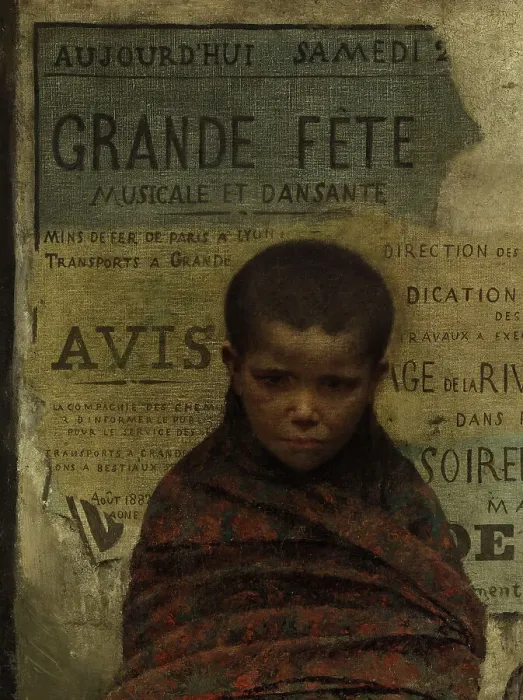 Framed Print : Sans asile, 1883. Creator: Fernand Pelez Framed Print : Sans asile, 1883. Creator: Fernand Pelez
