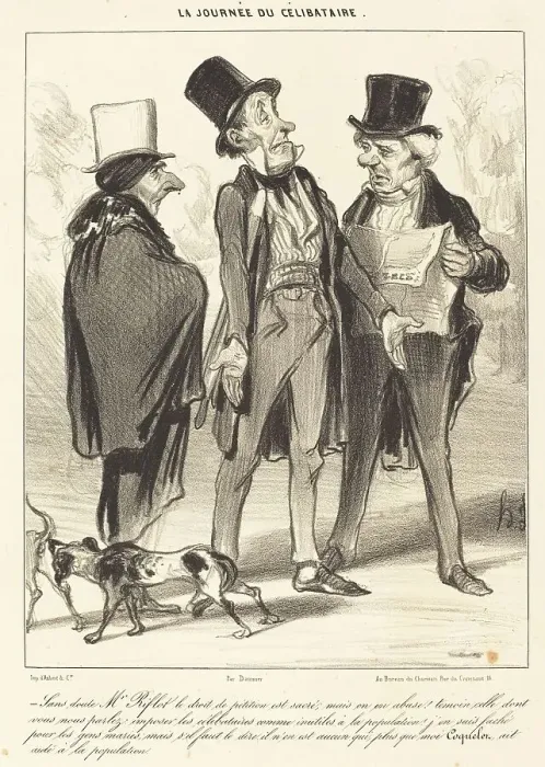 Framed Print : Sans doute M. Riflot le droit... 1839. Creator: Honore Daumier Framed Print : Sans doute M. Riflot le droit... 1839. Creator: Honore Daumier