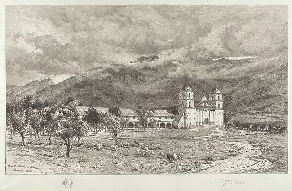 Santa Barbara Mission, 1886. Creator: Peter Moran