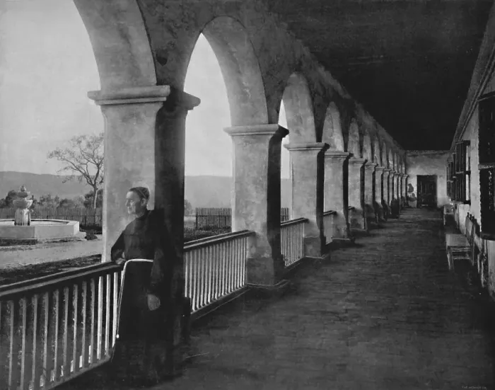 Framed Print : Santa Barbara Mission, 19th century Framed Print : Santa Barbara Mission, 19th century