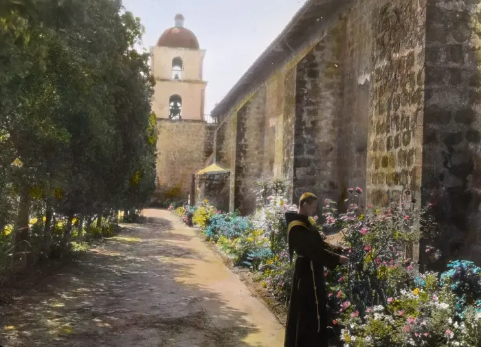 Framed Print : Santa Barbara Mission, 2201 Laguna Street, Santa Barbara, California, 1917. Creator: Frances Benjamin Johnston Framed Print : Santa Barbara Mission, 2201 Laguna Street, Santa Barbara, California, 1917. Creator: Frances Benjamin Johnston