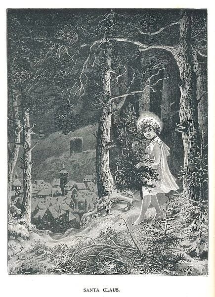 Santa Claus. Illustration From The Strand Magazine January-June 1891