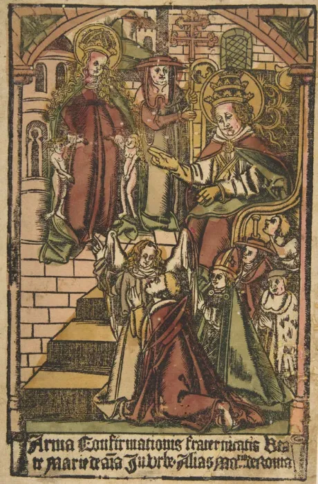 Framed Print : Santa Maria dell Anima (Schr. 1019m), 15th century. 15th century. Creator: Anon Framed Print : Santa Maria dell Anima (Schr. 1019m), 15th century. 15th century. Creator: Anon