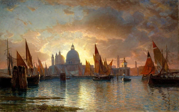 Santa Maria della Salute, Sunset, 1870-85. Creator: William Stanley Haseltine