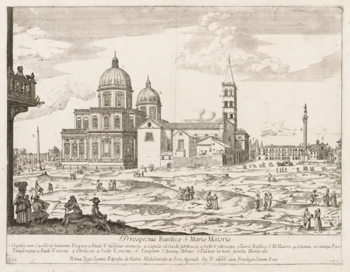 Framed Print : Santa Maria Maggiore from Prospectus Locurum Urbis Romae Insign[ium], 1666