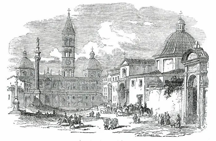Framed Print : Santa Maria Maggiore - Rome, 1850. Creator: Unknown Framed Print : Santa Maria Maggiore - Rome, 1850. Creator: Unknown