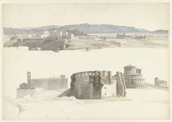 Santa Sabina on the Aventine Hill and Sant'Agnese fuori le Mura and Santa Costanza in Rome, c.1809-c Creator: Josephus Augustus Knip