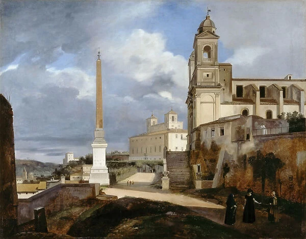 Santa Trinita dei Monti and Villa Medici in Rom. Artist: Granet, Francois Marius (1775-1849)
