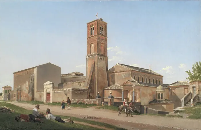Framed Print : Sant'Agnese fuori le mura, Rome, 1815. Creator: CW Eckersberg Framed Print : Sant'Agnese fuori le mura, Rome, 1815. Creator: CW Eckersberg
