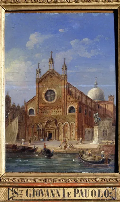 Framed Print : The Santi Giovanni e Paolo (San Zanipolo) Church, 19th century. Artist: Victor Adam Framed Print : The Santi Giovanni e Paolo (San Zanipolo) Church, 19th century. Artist: Victor Adam