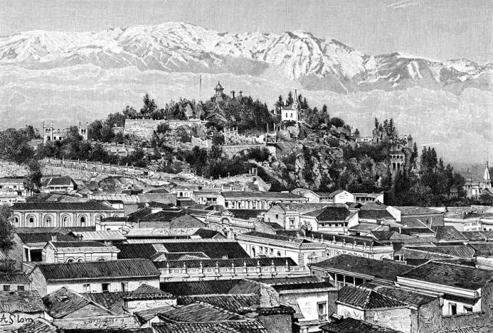 Framed Print : Santiago, Chile, 1895 Framed Print : Santiago, Chile, 1895
