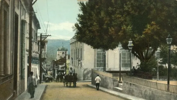Framed Print : Santiago de Cuba - Calle de Santo Tomas, 1907. Creator: Unknown Framed Print : Santiago de Cuba - Calle de Santo Tomas, 1907. Creator: Unknown