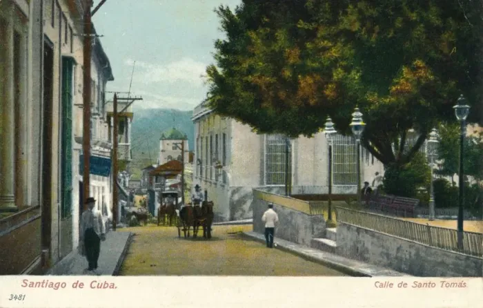 Framed Print : Santiago de Cuba - Calle de Santo Tomas, c1910 Framed Print : Santiago de Cuba - Calle de Santo Tomas, c1910
