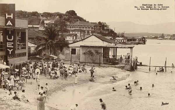 Santiago de Cuba. La Socapa Bathing-place, Cuba, c1900s