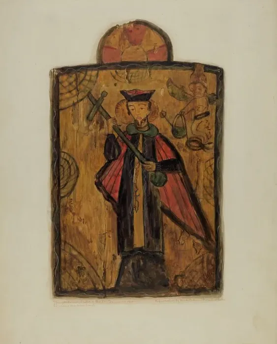 Framed Print : Santo, 1936. Creator: Maude Valle Framed Print : Santo, 1936. Creator: Maude Valle