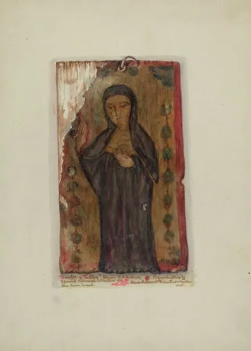 Framed Print : Santo, 1936. Creator: Maude Valle Framed Print : Santo, 1936. Creator: Maude Valle