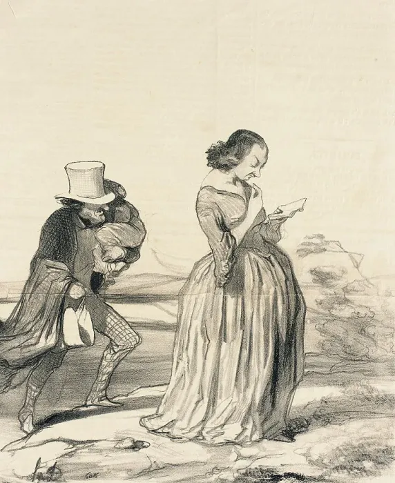 Framed Print : Saperlotte!...que je voudrais...que ma femme ait fini.. 1844. Creator: Honore Daumier Framed Print : Saperlotte!...que je voudrais...que ma femme ait fini.. 1844. Creator: Honore Daumier