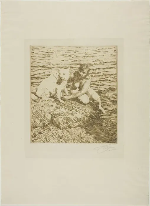Framed Print : Sappo, 1917. Creator: Anders Leonard Zorn Framed Print : Sappo, 1917. Creator: Anders Leonard Zorn