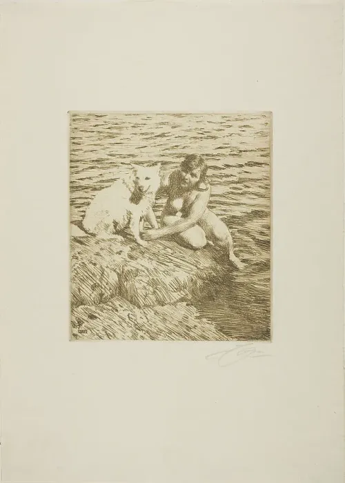 Framed Print : Sappo, 1917. Creator: Anders Leonard Zorn Framed Print : Sappo, 1917. Creator: Anders Leonard Zorn
