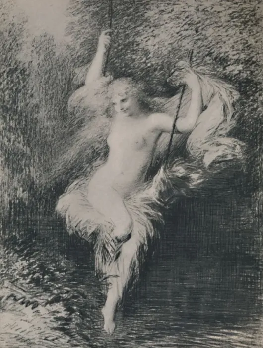 Framed Print : Sarah the Bather, 1892, (1946). Artist: Henri Fantin-Latour Framed Print : Sarah the Bather, 1892, (1946). Artist: Henri Fantin-Latour