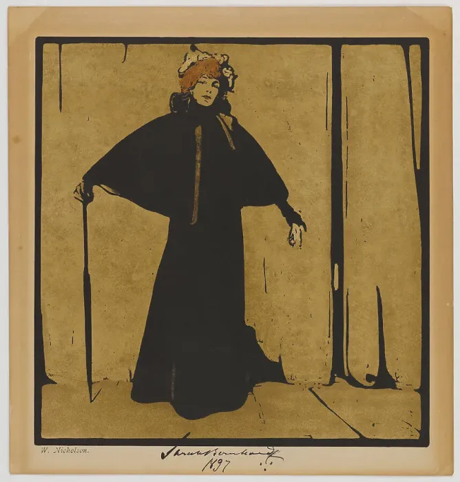Framed Print : Sarah Bernhardt, ca 1897. Creator: Nicholson, Sir William (1872-1949) Framed Print : Sarah Bernhardt, ca 1897. Creator: Nicholson, Sir William (1872-1949)