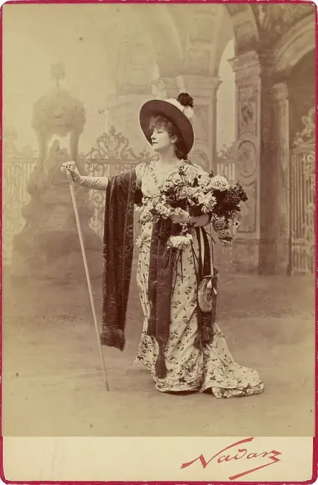 Framed Print : Sarah Bernhardt as Floria Tosca in Act I of Sardou's Tosca, neg 1887; print and mount after 1889. Creator: Nadar Framed Print : Sarah Bernhardt as Floria Tosca in Act I of Sardou's Tosca, neg 1887; print and mount after 1889. Creator: Nadar