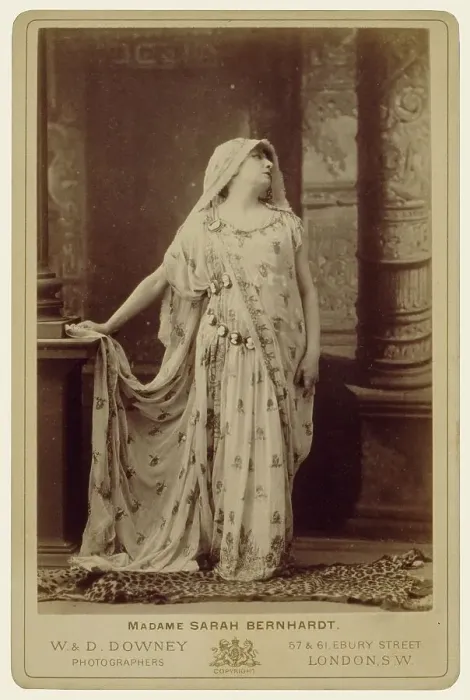 Framed Print : Sarah Bernhardt in the role of Racine's Phedre, about 1874. Creator: W&D Downey Framed Print : Sarah Bernhardt in the role of Racine's Phedre, about 1874. Creator: W&D Downey