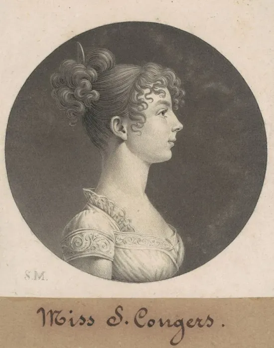 Framed Print : Sarah C. Conyers, 1808. Creator: Charles Balthazar Julien Fevret de Saint-Memin Framed Print : Sarah C. Conyers, 1808. Creator: Charles Balthazar Julien Fevret de Saint-Memin