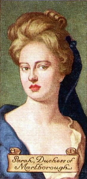 Sarah, Duchess of Marlborough, taken from a series of cigarette cards, 1935