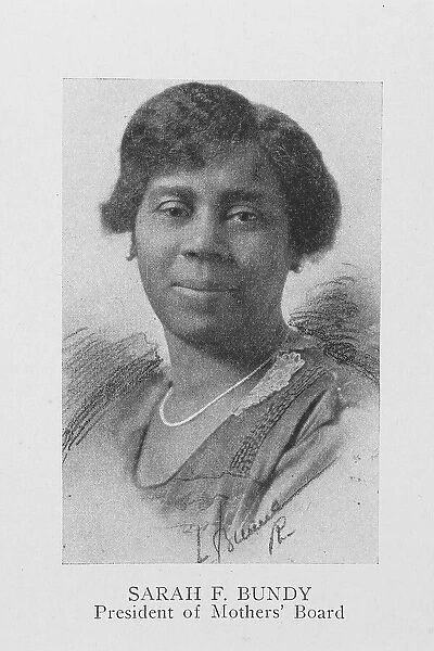 Sarah F. Bundy; President of Mothers Board, 1922. Creator: Unknown