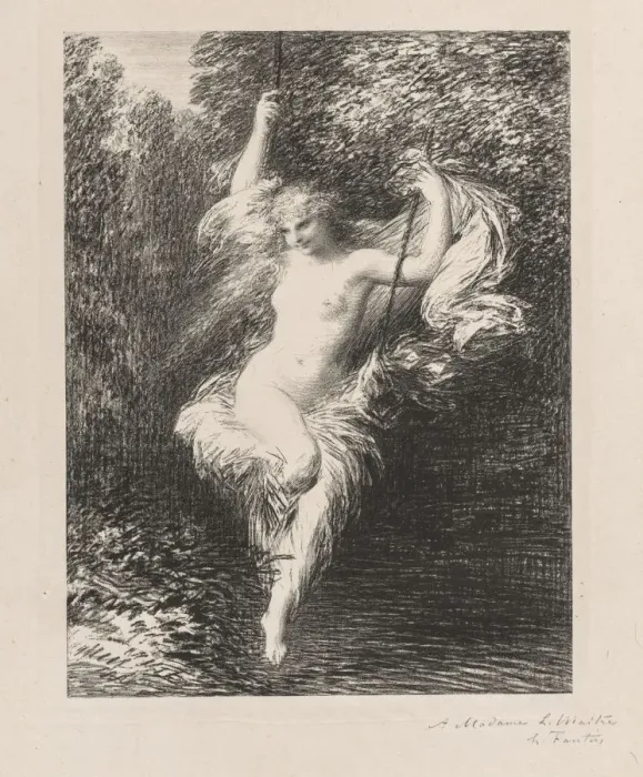 Framed Print : Sarah la Baigneuse, 1892. Creator: Henri Fantin-Latour (French, 1836-1904) Framed Print : Sarah la Baigneuse, 1892. Creator: Henri Fantin-Latour (French, 1836-1904)