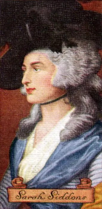 Framed Print : Sarah Siddons, taken from a series of cigarette cards, 1935 Framed Print : Sarah Siddons, taken from a series of cigarette cards, 1935