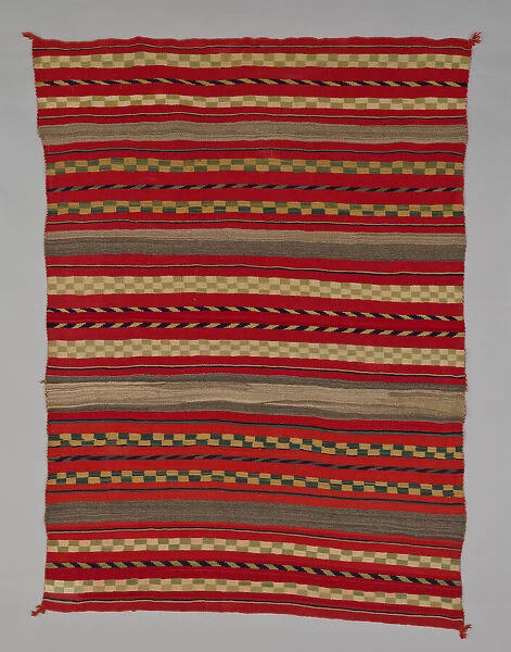 Sarape with Compound Banded Design, 1870 / 95. Creator: Unknown