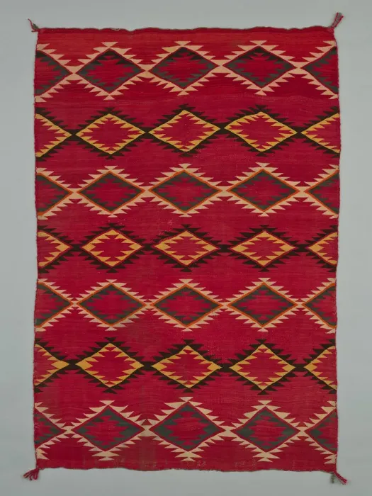Framed Print : Sarape with Serrated Diamond Pattern, 1880 / 1900. Creator: Unknown Framed Print : Sarape with Serrated Diamond Pattern, 1880 / 1900. Creator: Unknown