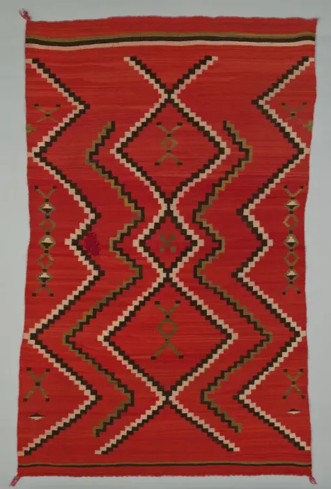 Framed Print : Sarape with Terraced Zigzag Design, 1865 / 85. Creator: Unknown Framed Print : Sarape with Terraced Zigzag Design, 1865 / 85. Creator: Unknown
