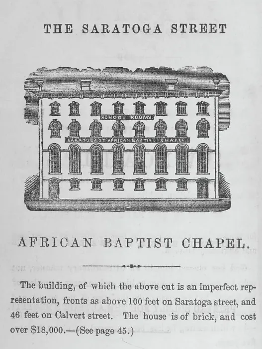 Framed Print : The Saratoga Street African Baptist Chapel, 1859. Creator: Unknown Framed Print : The Saratoga Street African Baptist Chapel, 1859. Creator: Unknown