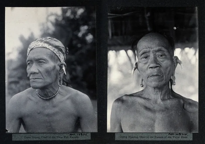 Framed Print : Sarawak: two tribal chiefs, c1900. Creator: Unknown Framed Print : Sarawak: two tribal chiefs, c1900. Creator: Unknown