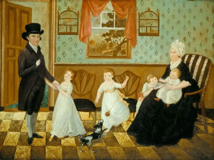 Framed Print : The Sargent Family, 1800. Creator: Unknown Framed Print : The Sargent Family, 1800. Creator: Unknown
