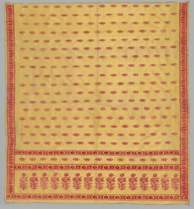 Framed Print : Part of a Sari, 1800s - early 1900s. Creator: Unknown Framed Print : Part of a Sari, 1800s - early 1900s. Creator: Unknown
