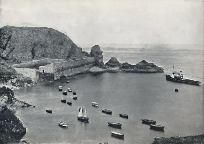 Framed Print : Sark - Creux Harbour, 1895 Framed Print : Sark - Creux Harbour, 1895