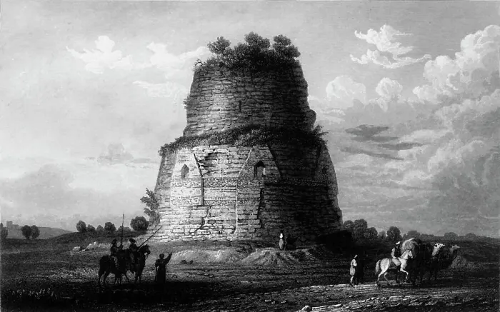 Framed Print : Sarnât, A Boodh Monument near Benares, 1834. Creator: William Purser Framed Print : Sarnât, A Boodh Monument near Benares, 1834. Creator: William Purser
