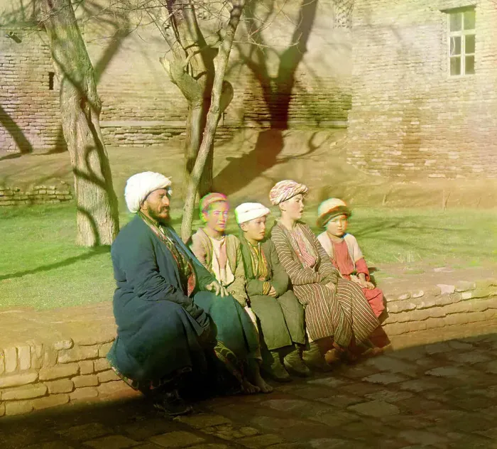 Framed Print : Sart schoolchildren, Samarkand, between 1905 and 1915. Creator: Sergey Mikhaylovich Prokudin-Gorsky Framed Print : Sart schoolchildren, Samarkand, between 1905 and 1915. Creator: Sergey Mikhaylovich Prokudin-Gorsky