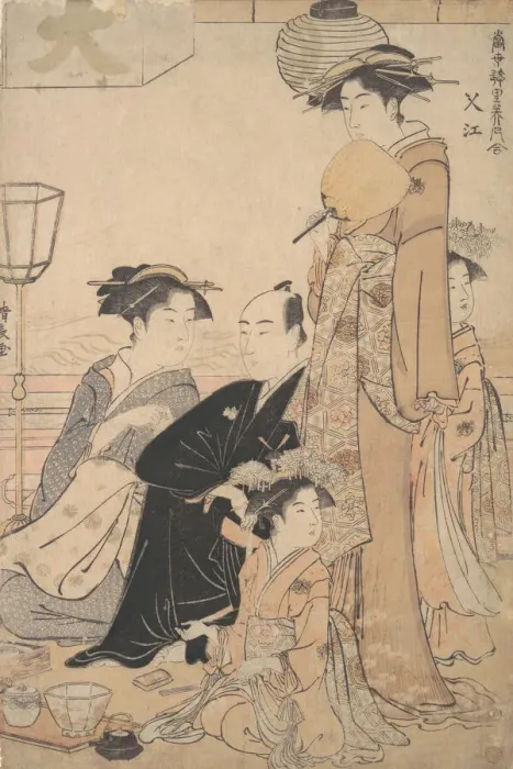 Framed Print : Sashiye (name of a place in Edo), ca. 1782. Creator: Torii Kiyonaga Framed Print : Sashiye (name of a place in Edo), ca. 1782. Creator: Torii Kiyonaga