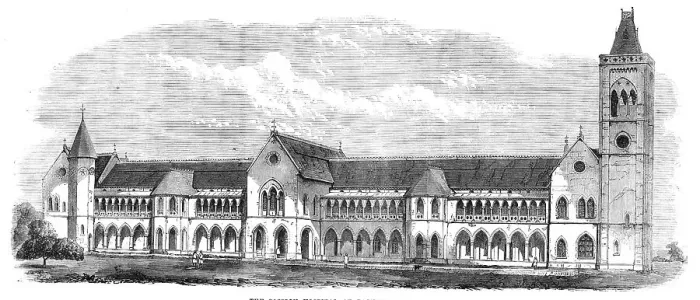 Framed Print : The Sassoon Hospital at Poonah near Bombay, 1868. Creator: Unknown Framed Print : The Sassoon Hospital at Poonah near Bombay, 1868. Creator: Unknown