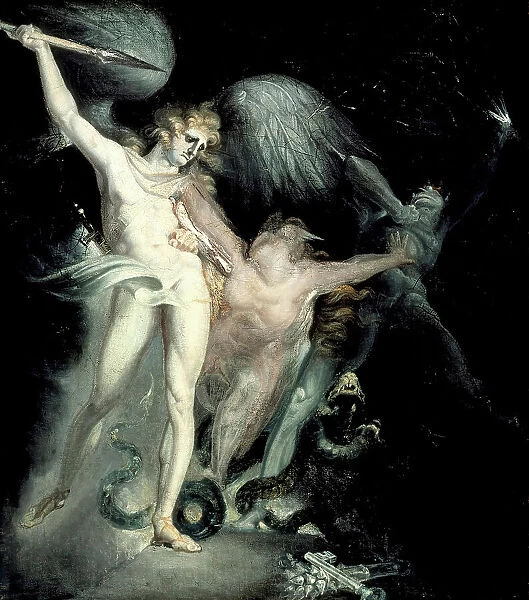 Satan and Death with Sin Intervening, between 1799 and 1800. Creator: Henry Fuseli