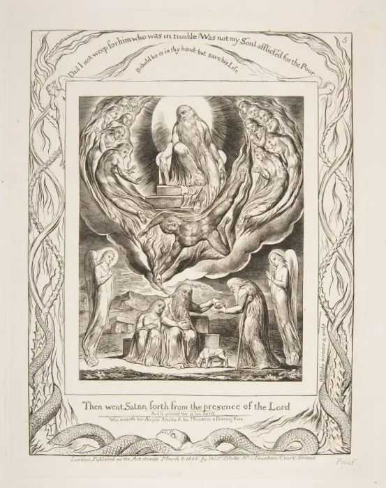 Framed Print : Satan Going Forth from the Presence of the Lord, from Illustrations of the Book of Job Framed Print : Satan Going Forth from the Presence of the Lord, from Illustrations of the Book of Job