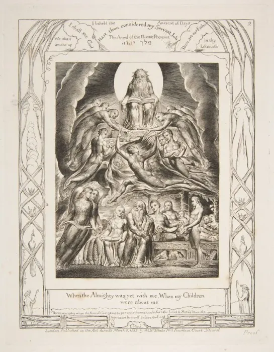 Framed Print : Satan Before the Throne of God, from Illustrations of the Book of Job Framed Print : Satan Before the Throne of God, from Illustrations of the Book of Job