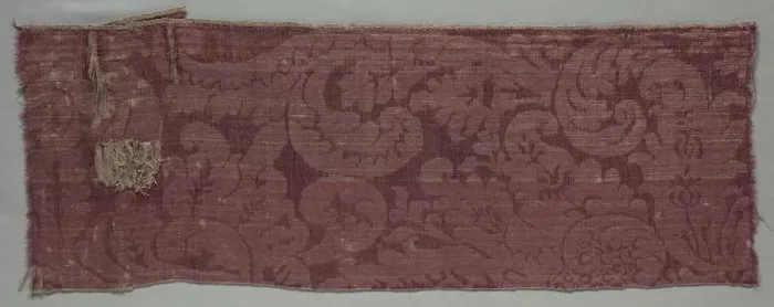 Framed Print : Satin Textile, late 1600s. Creator: Unknown Framed Print : Satin Textile, late 1600s. Creator: Unknown