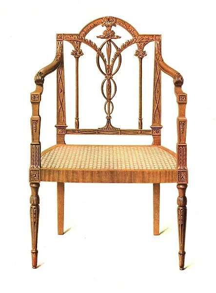 Satinwood Chair, 1908 Creator: Shirley Slocombe